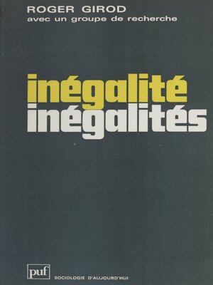 cover image of Inégalité--inégalités